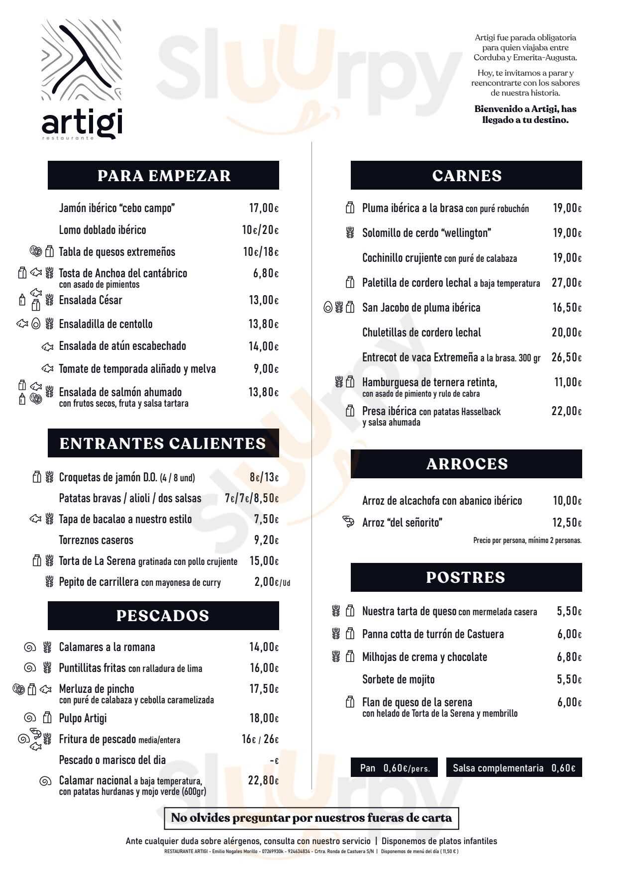 Restaurante Artigi Castuera Menu - 1