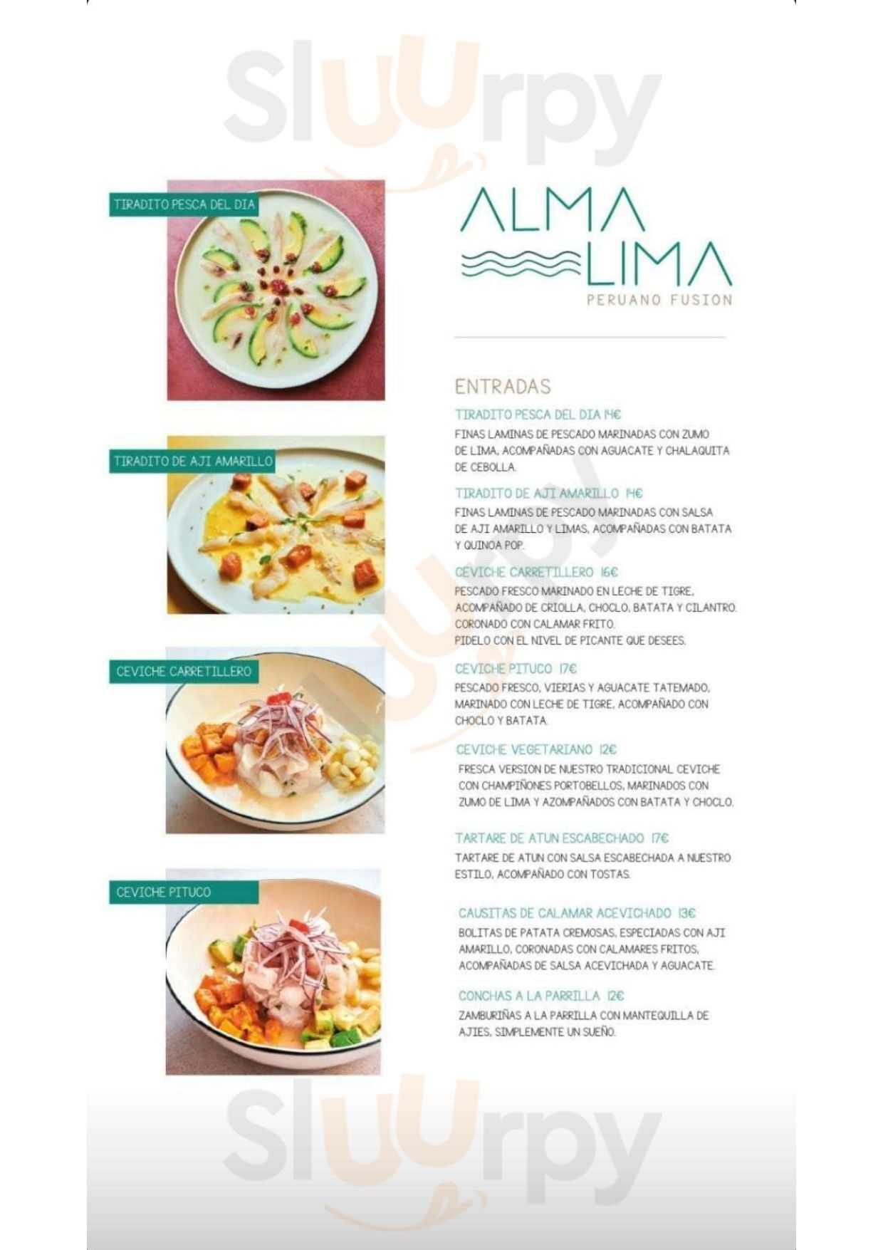 Alma Lima Málaga Menu - 1