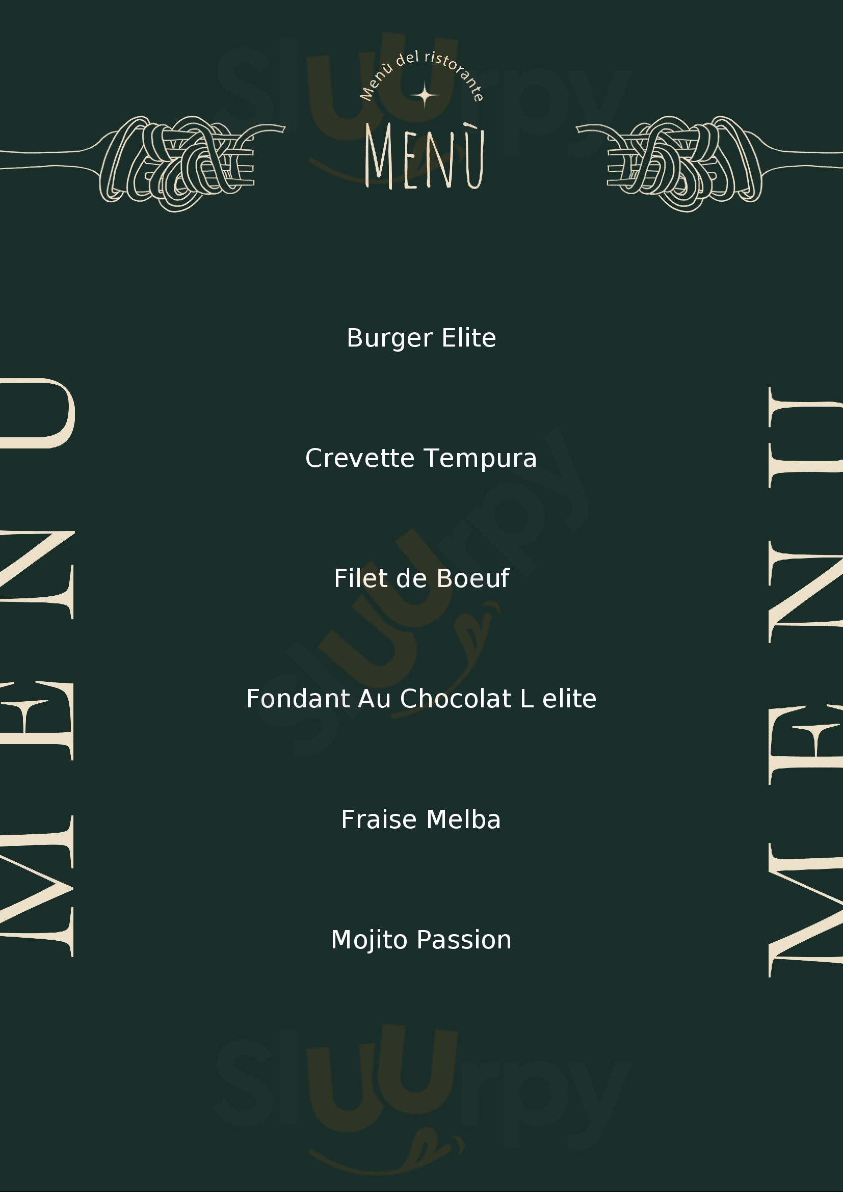 L'Élite Lounge Le Pré Saint Gervais Menu - 1