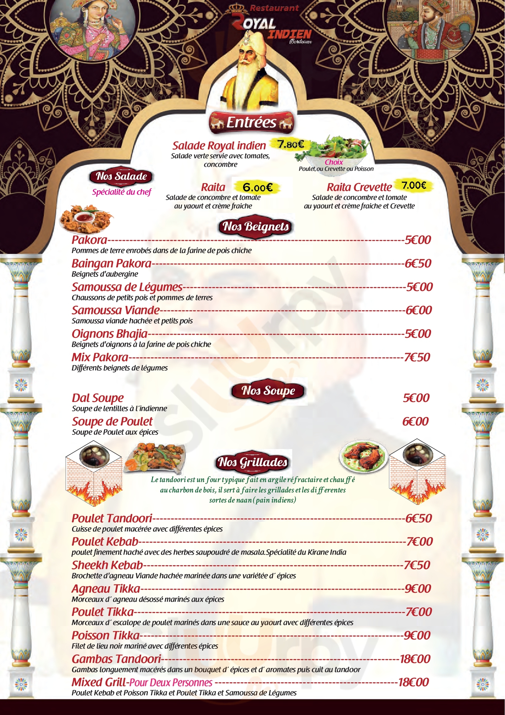 Royal Indien Bordeaux Menu - 1