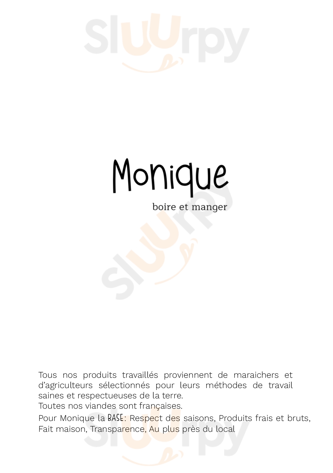 Monique, Boire Et Manger Dijon Menu - 1