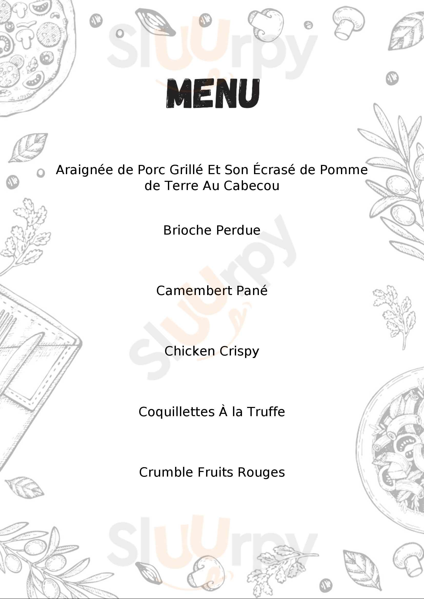 Chez Yannou Blaye Menu - 1