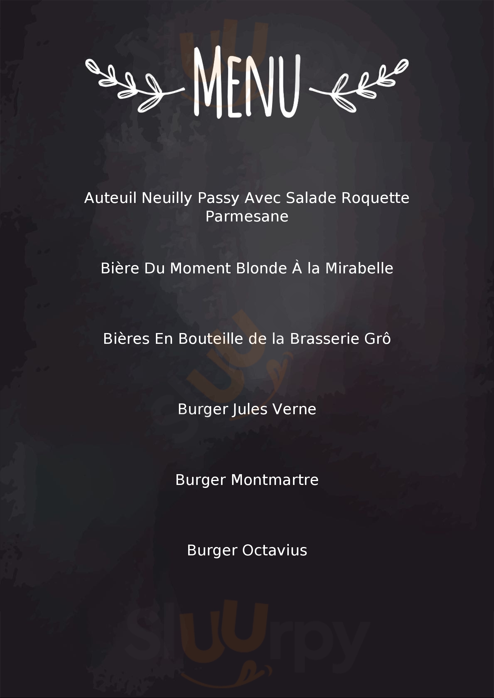 Octavius Burger Nancy Menu - 1