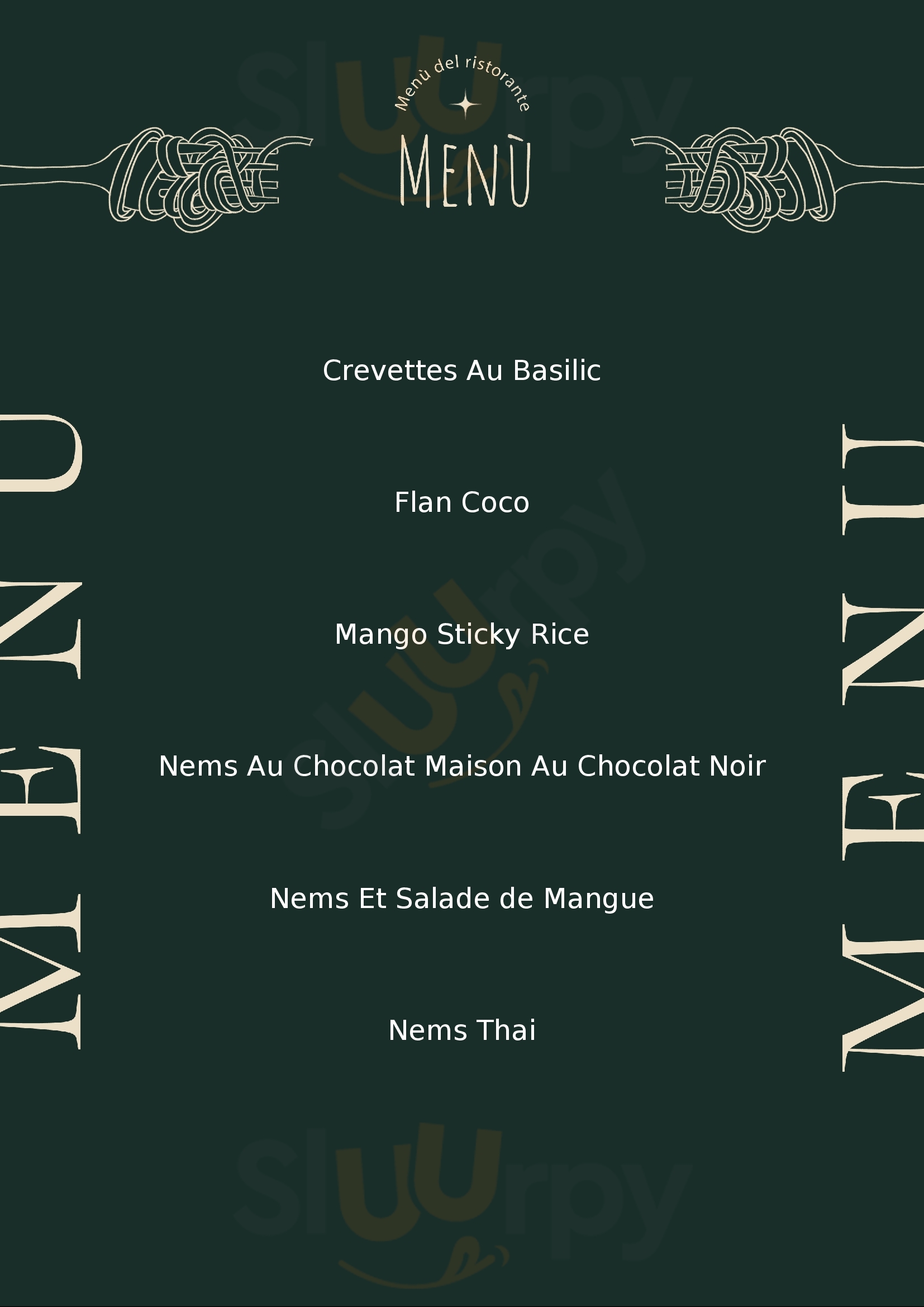 Up Thaï Restaurant Paris Menu - 1