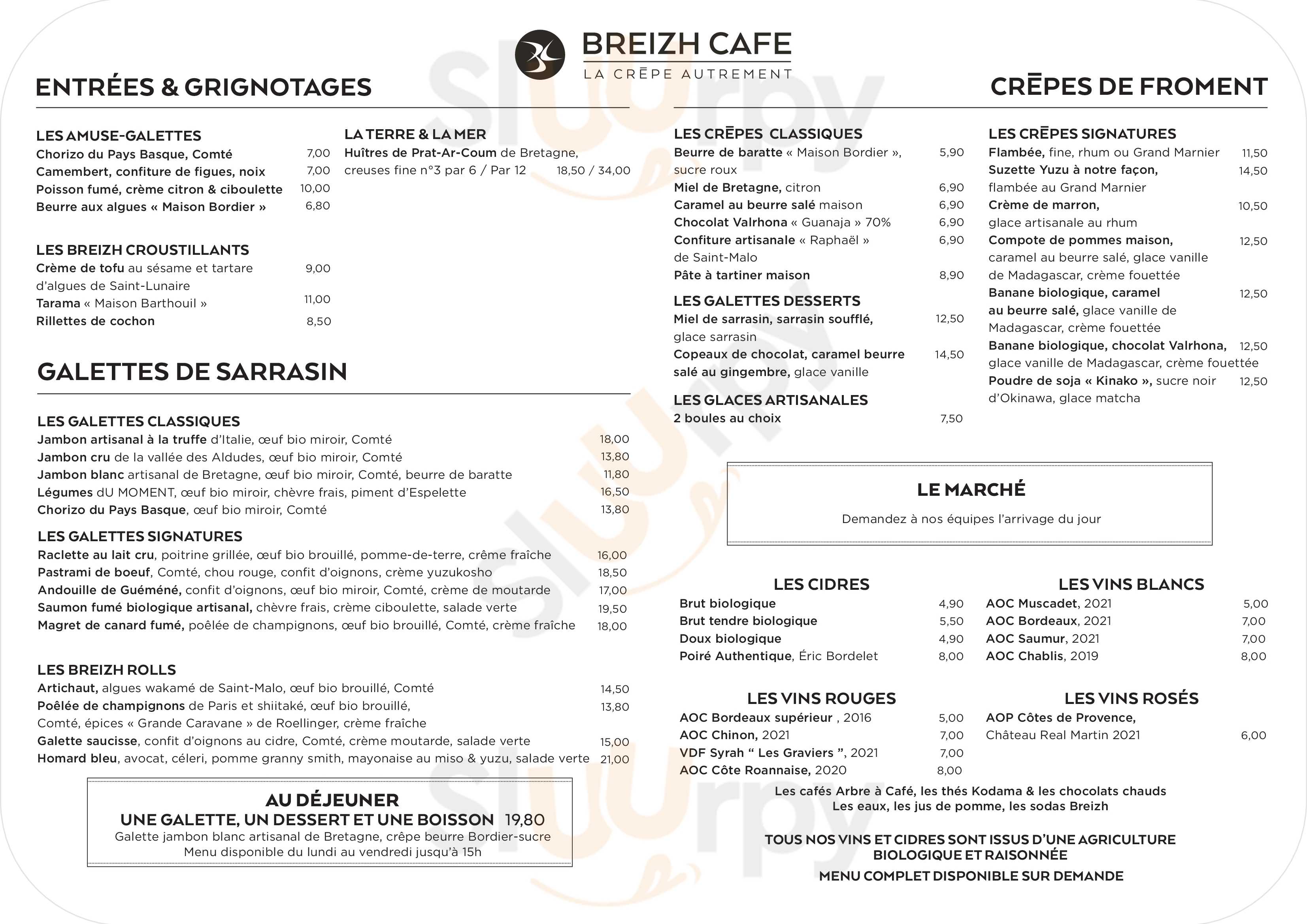 Breizh Café Bordeaux Chartrons Bordeaux Menu - 1