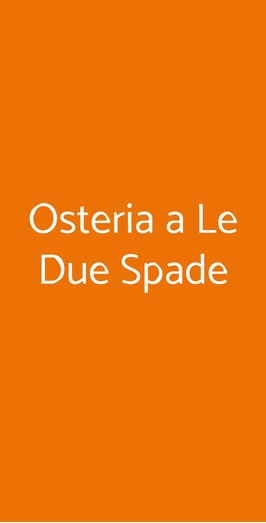 Osteria A Le Due Spade, Trento