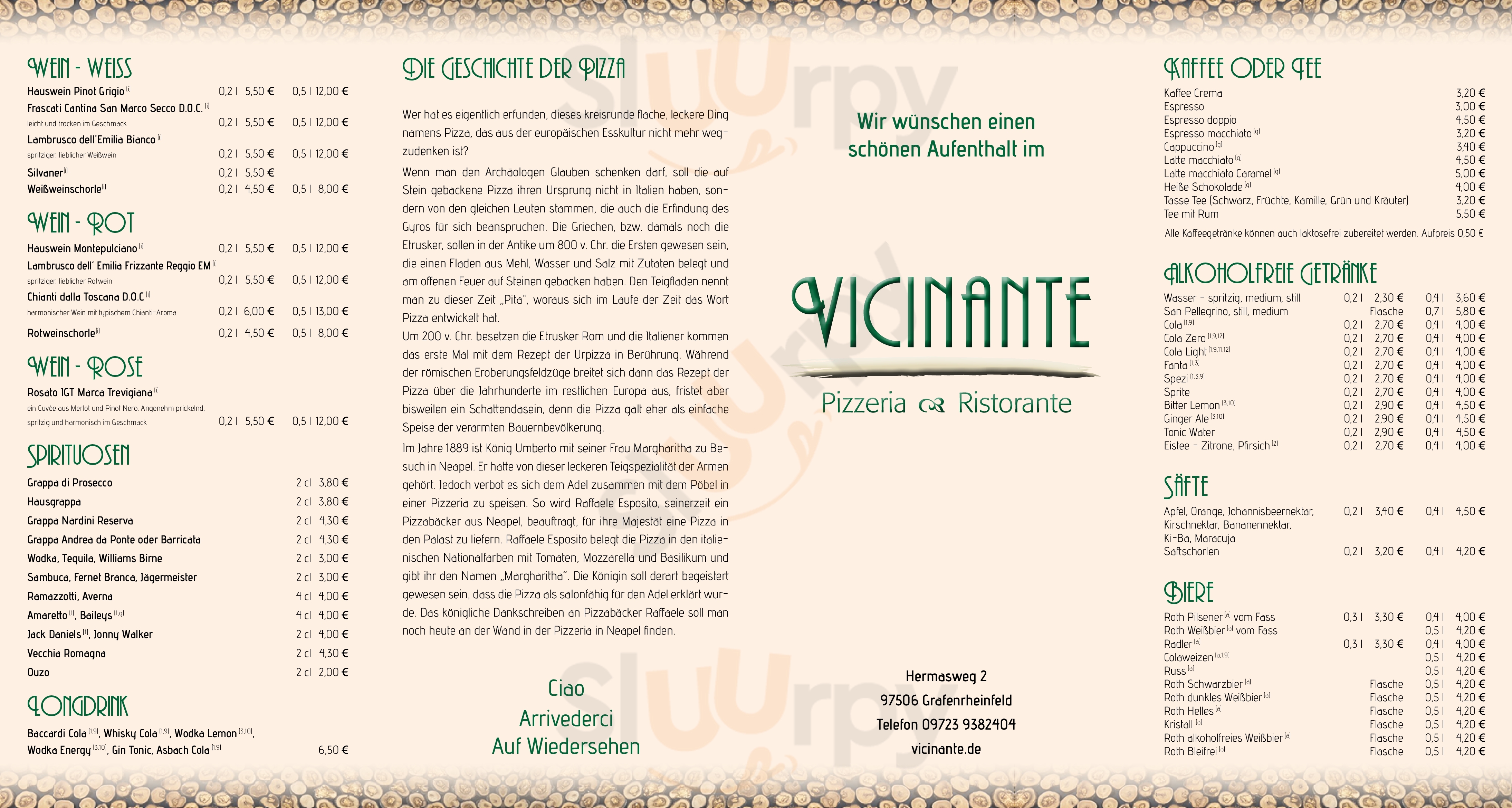 Vicinante Grafenrheinfeld Menu - 1