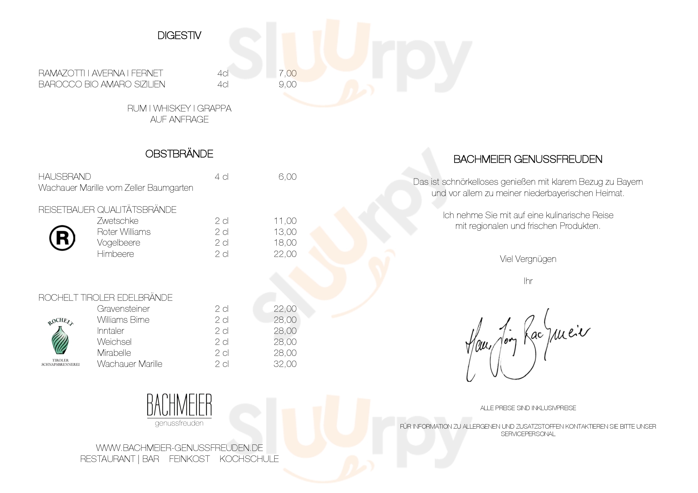 Bachmeier Genussfreuden München Menu - 1