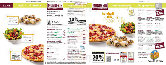 Mundfein Pizzawerkstatt Hamburg-bergstedt menu