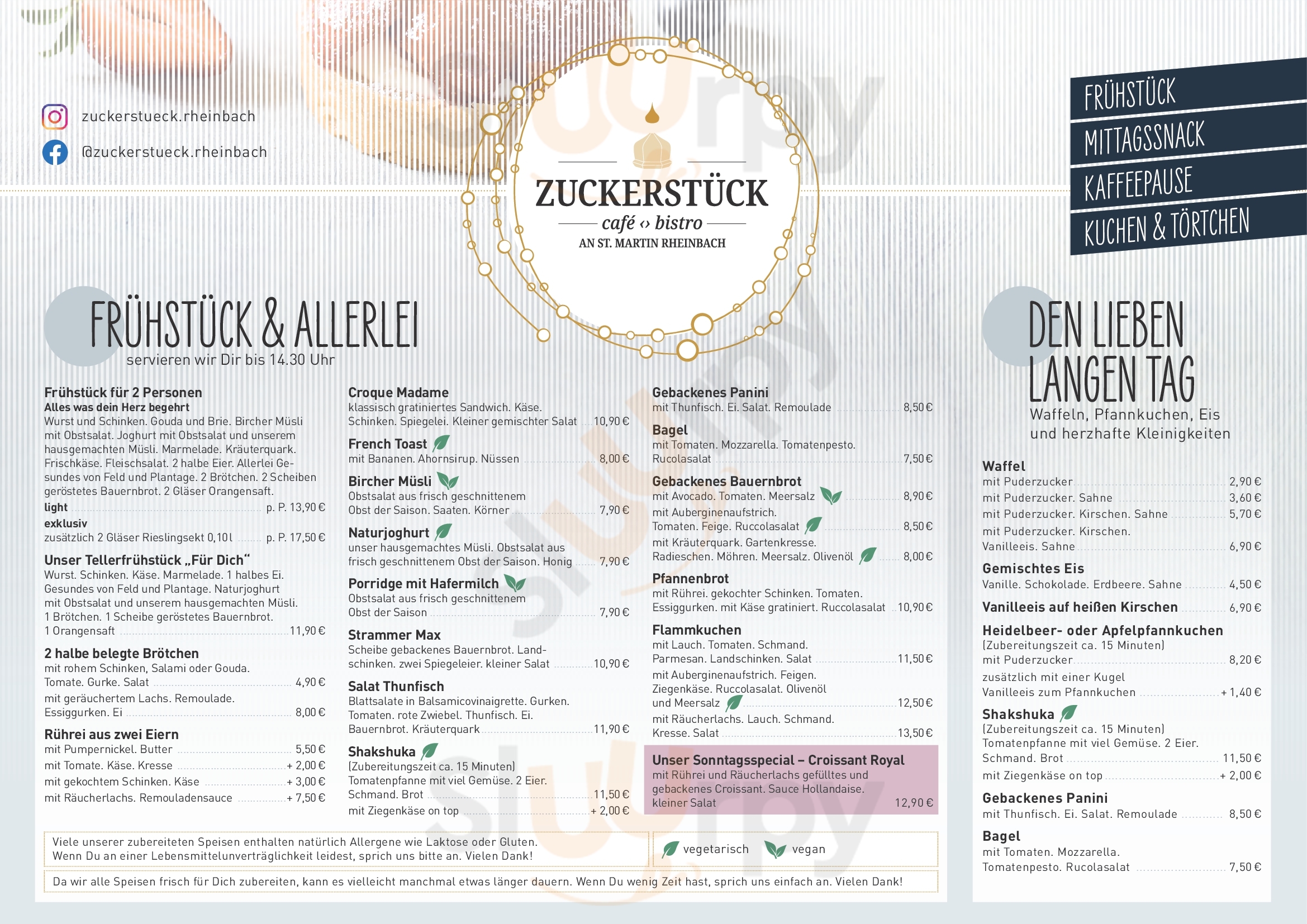 Zuckerstück Café & Bistro Rheinbach Menu - 1