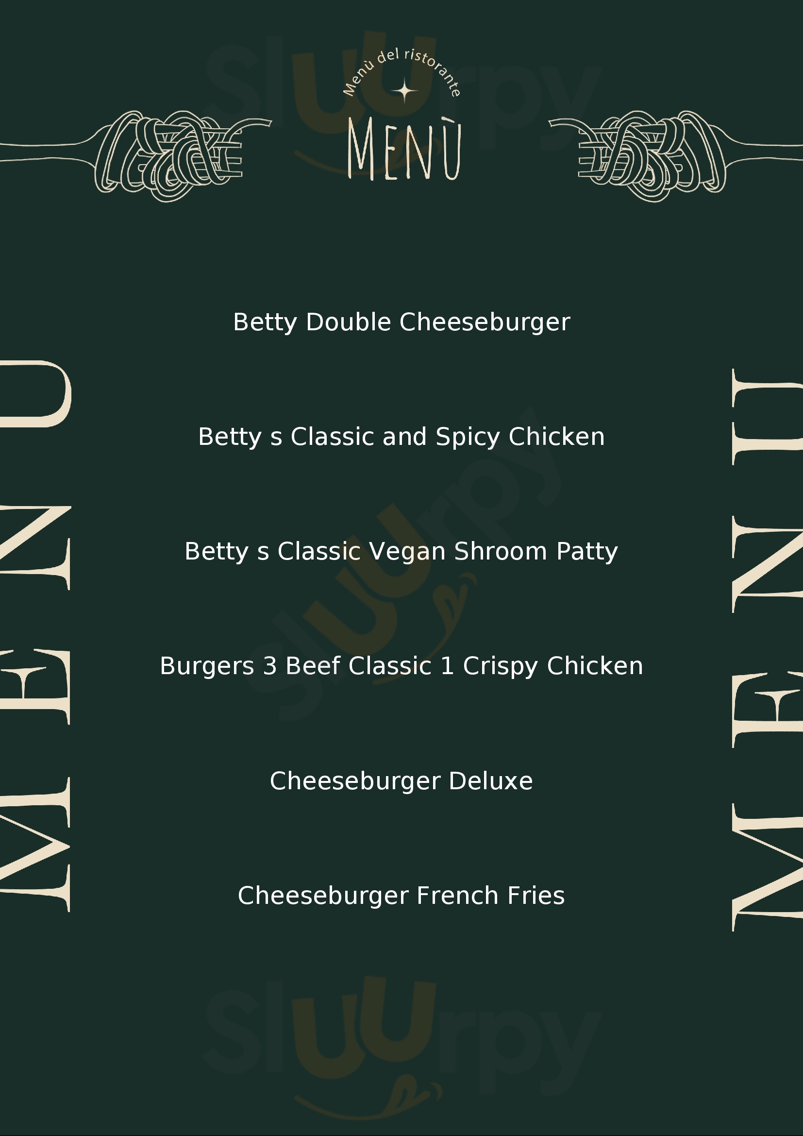 Betty's Burgers Perth Menu - 1