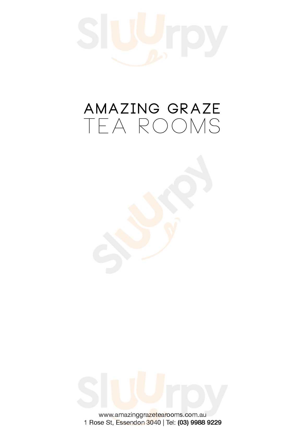 Amazing Graze Tea Rooms Essendon Menu - 1