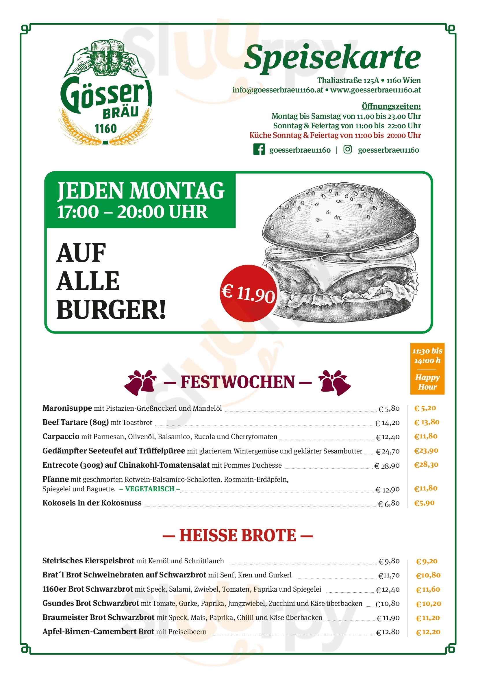 Gösser Bräu 1160 Wien Menu - 1