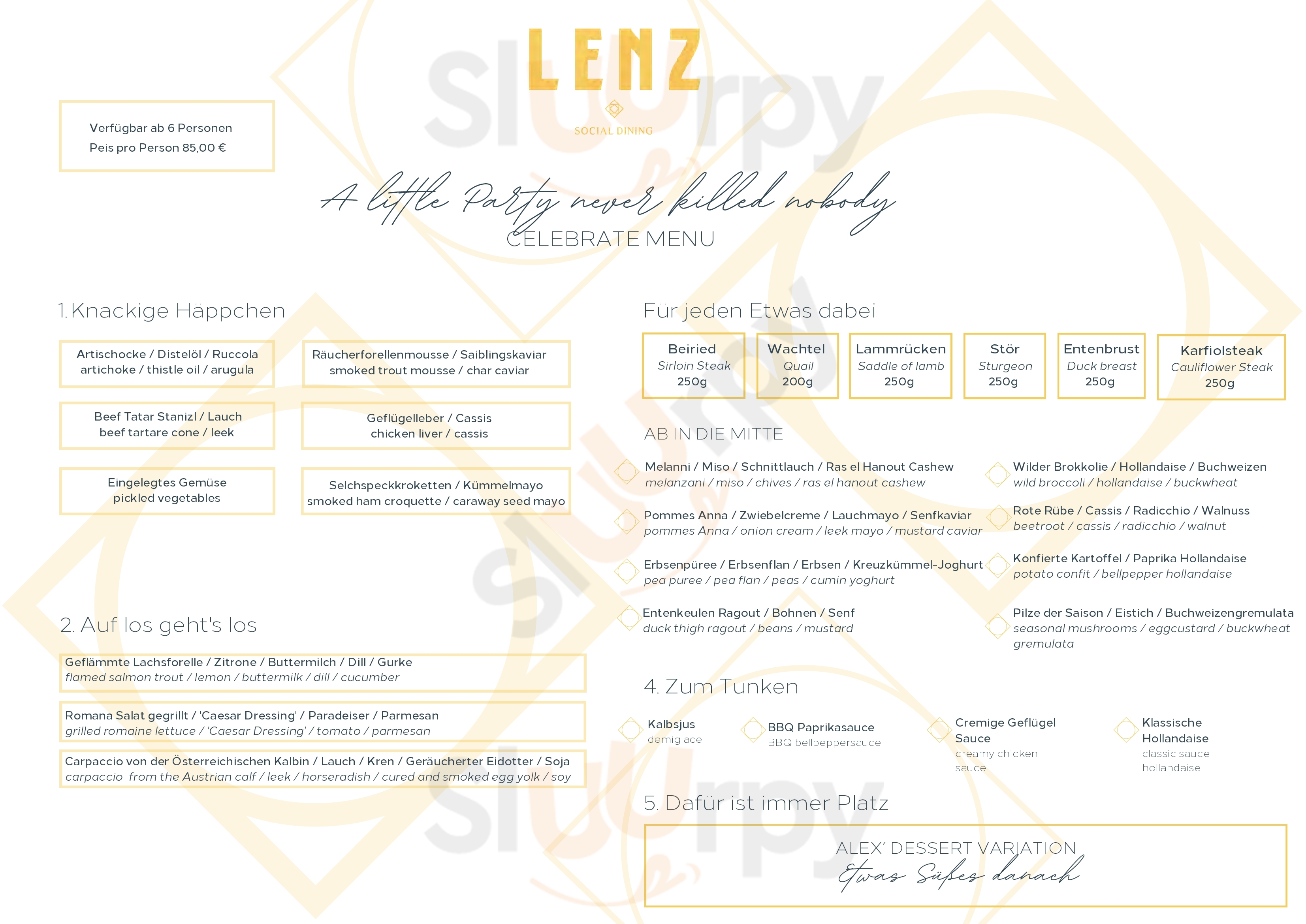 Lenz - Social Dining Wien Menu - 1