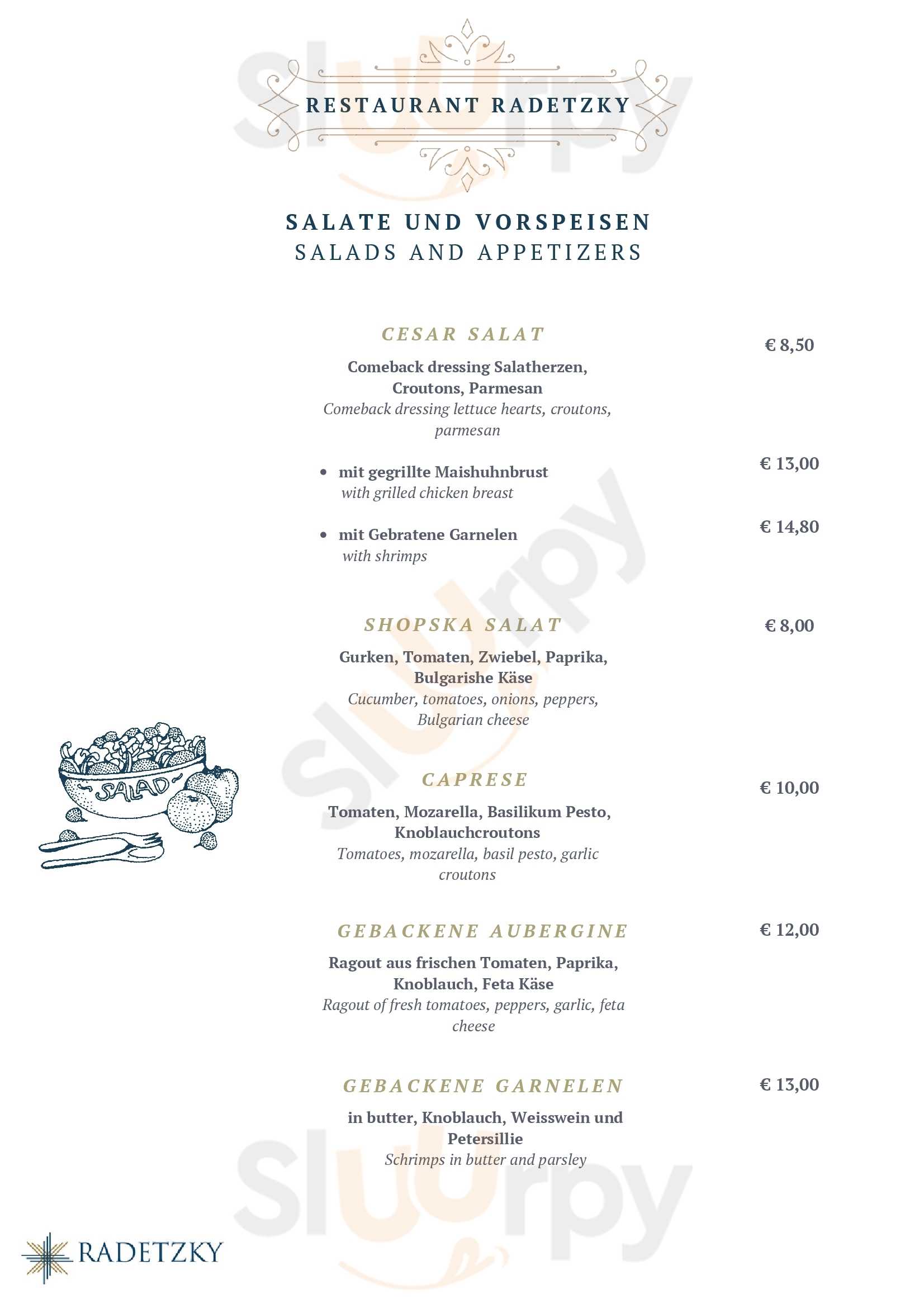 Restaurant Radetzky St. Gilgen Menu - 1