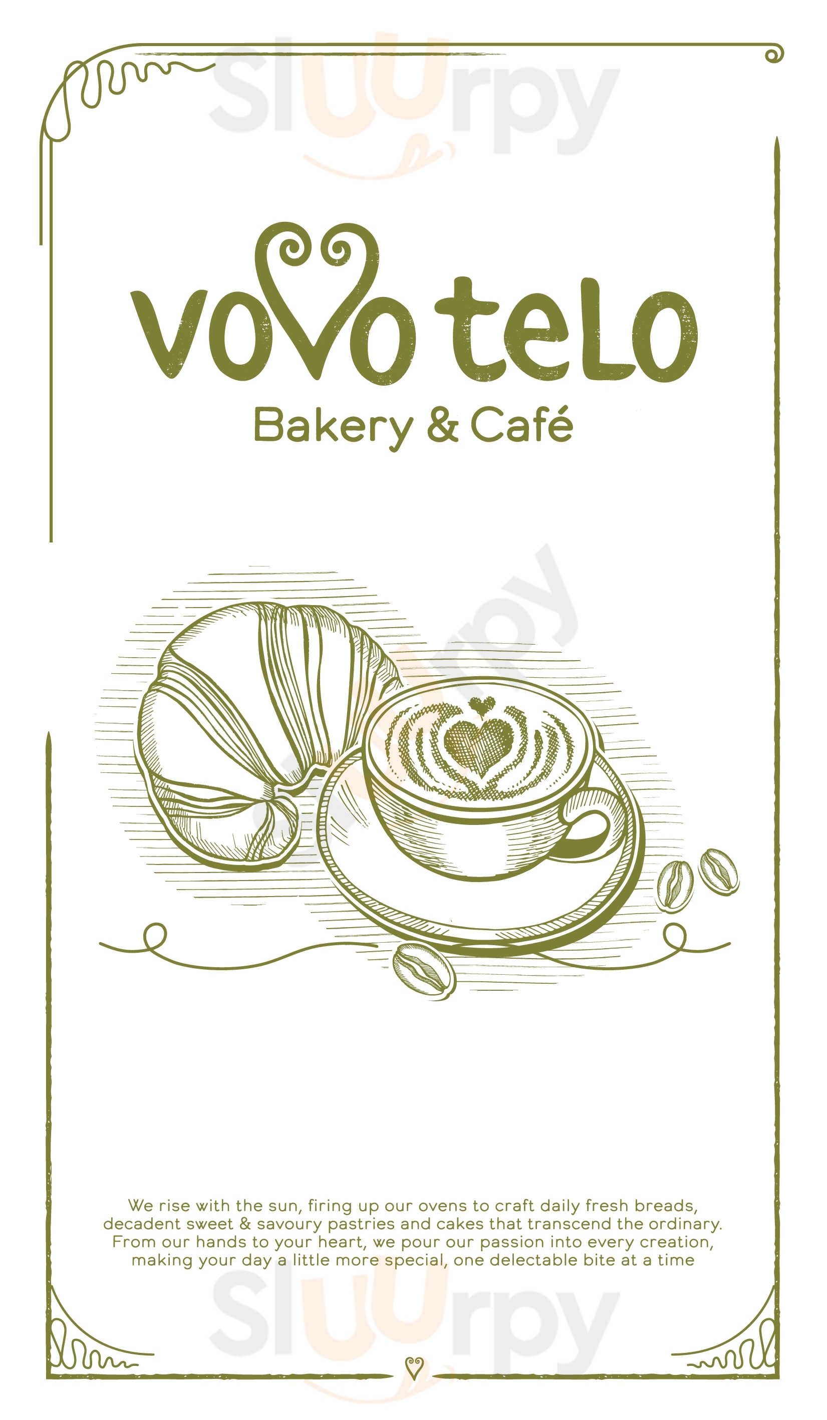 Vovo Telo Bakery & Cafe Constantia Village Constantia Menu - 1
