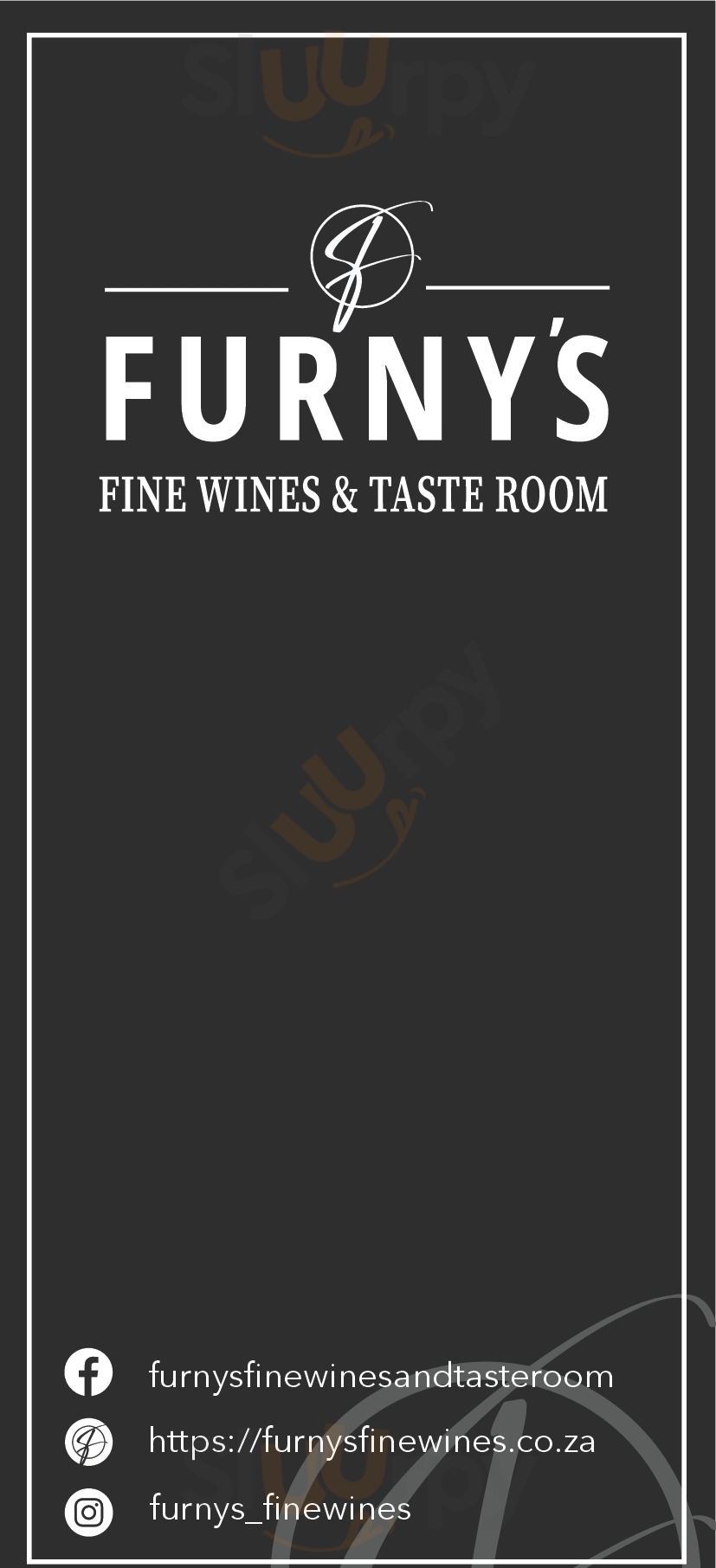 Furny's Fine Wine's And Taste Room Noordhoek Menu - 1