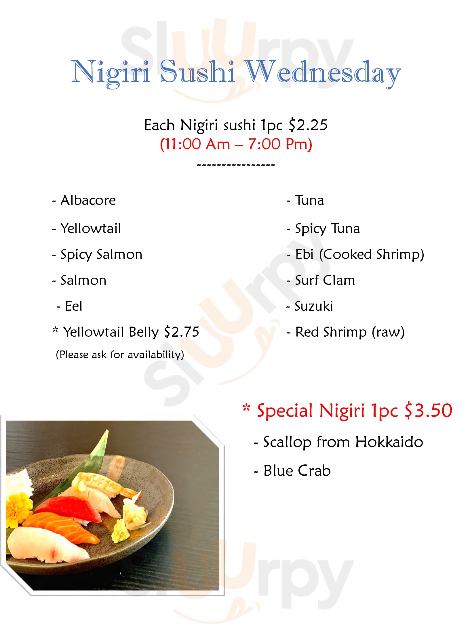 Main Menu - Temari-zushi