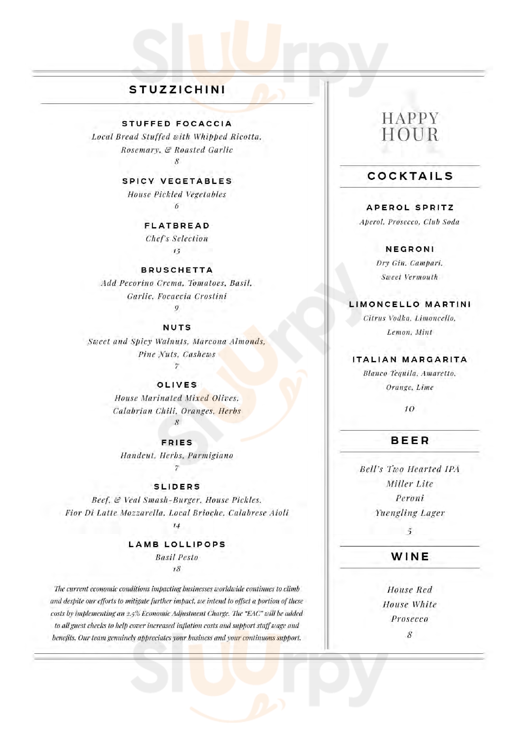 Main Menu - Adelina's Restaurant & Bar