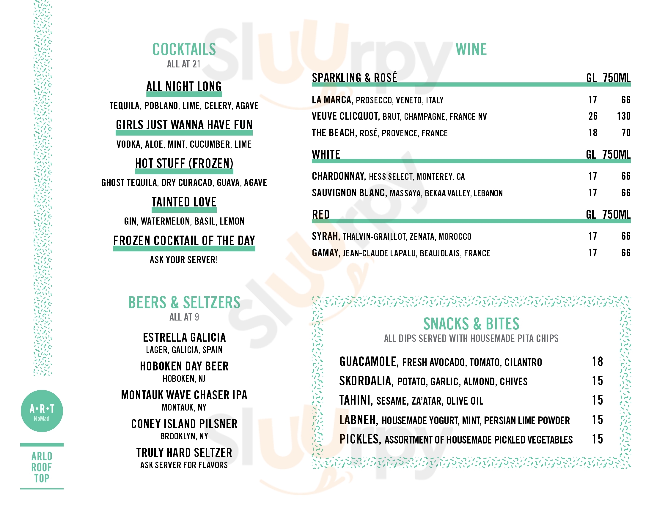 Main Menu - A.r.t. Nomad (arlo Roof Top)