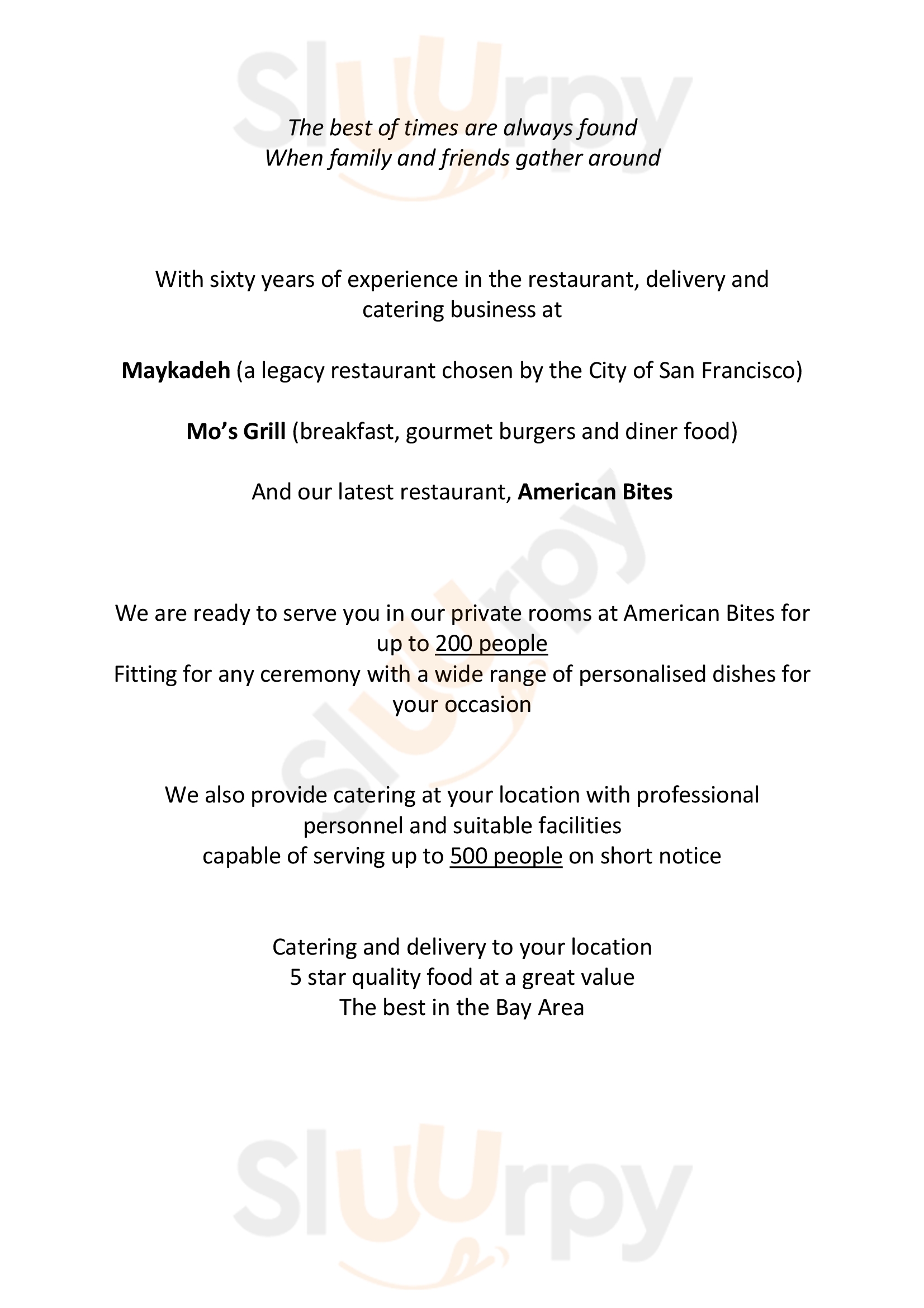 Main Menu - American Bites