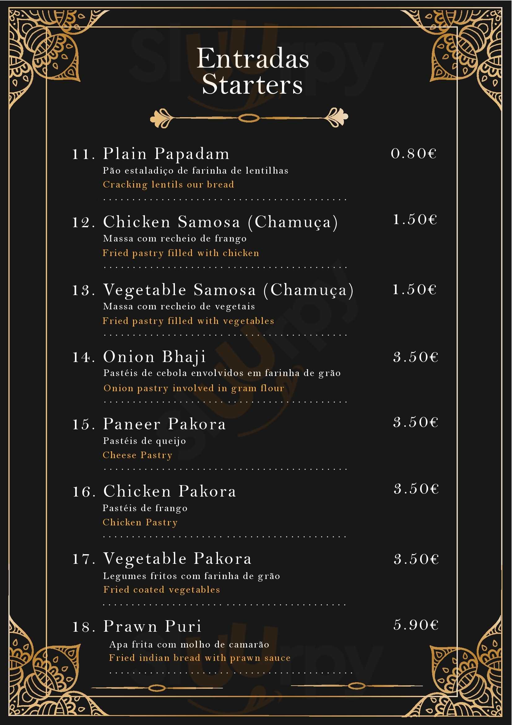 Papa Indian Restaurant Pinhal Novo Menu - 1