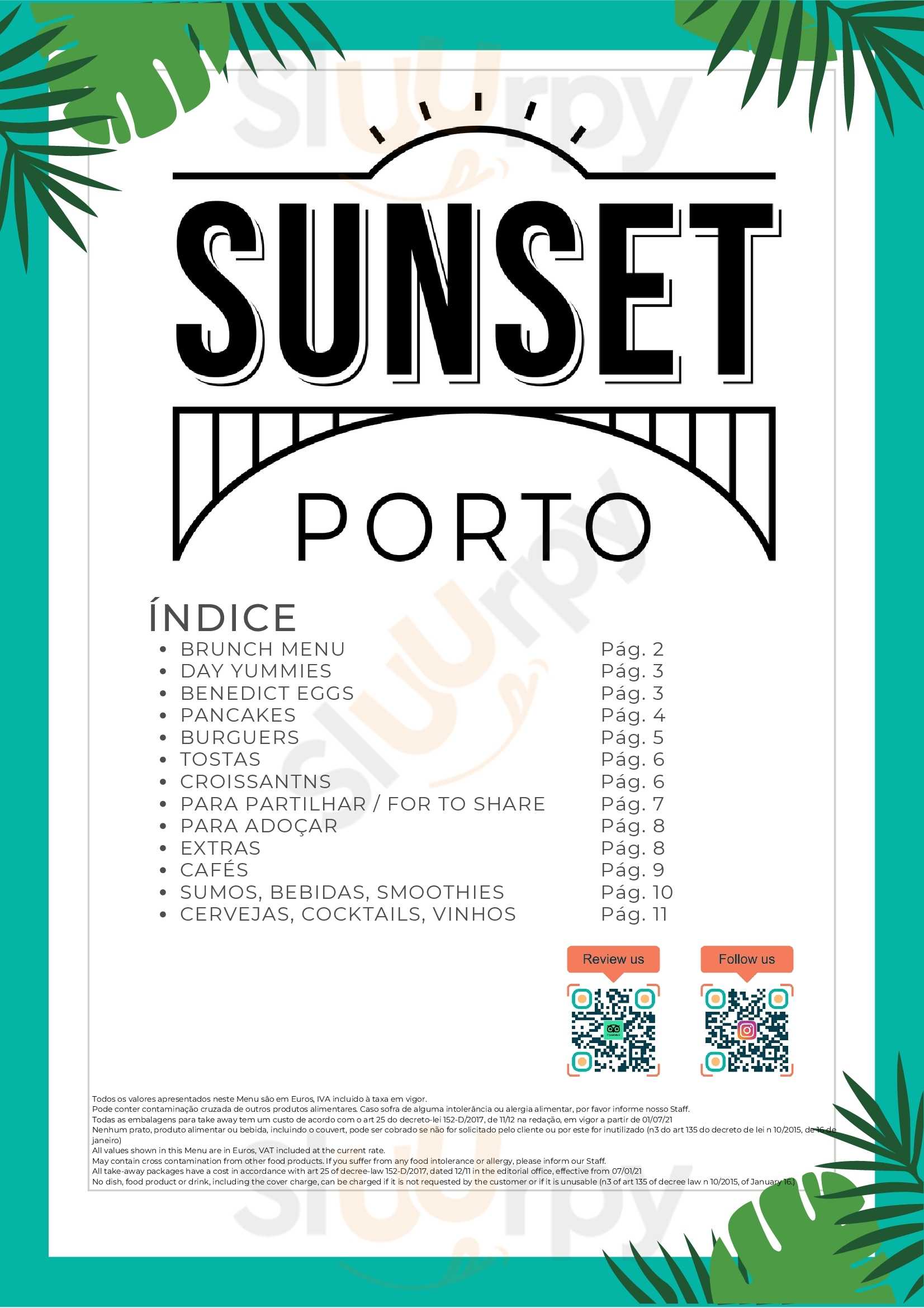 Sunset Porto Vila Nova de Gaia Menu - 1