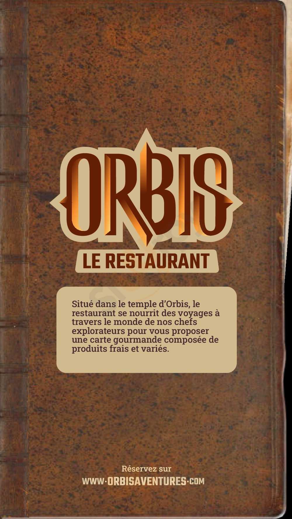 Orbis Aventures Liège Menu - 1