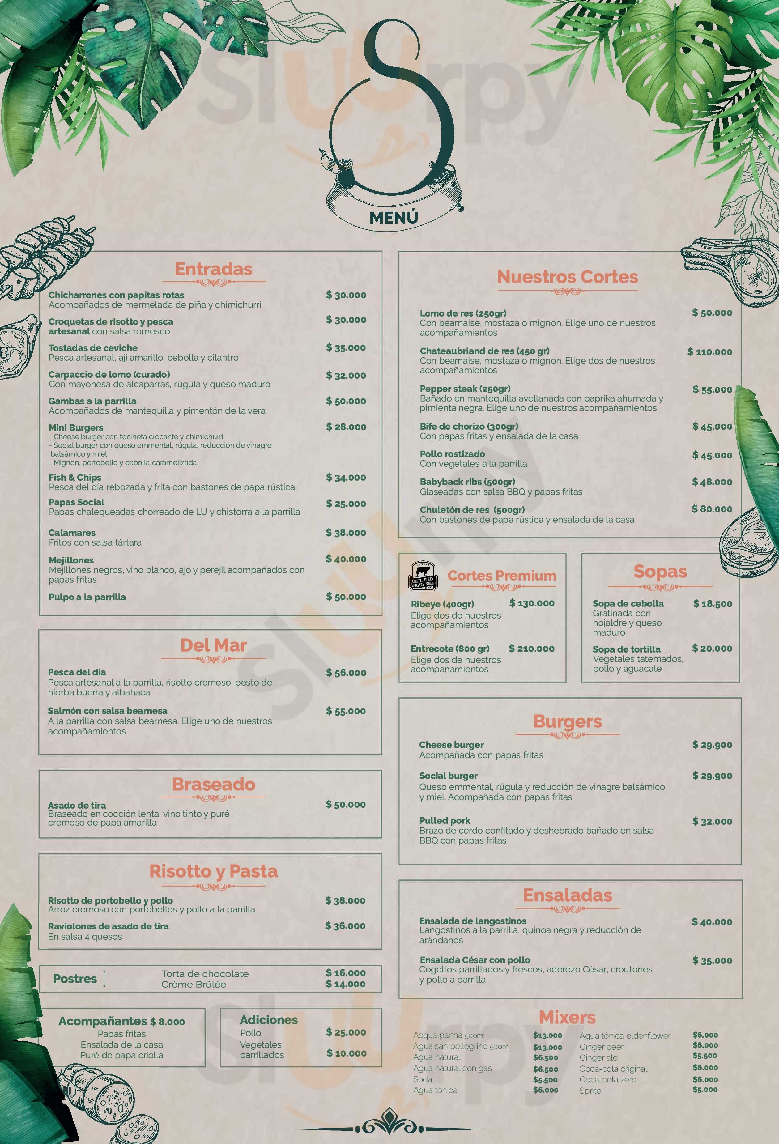 Social Grill And Bar Bogotá Menu - 1