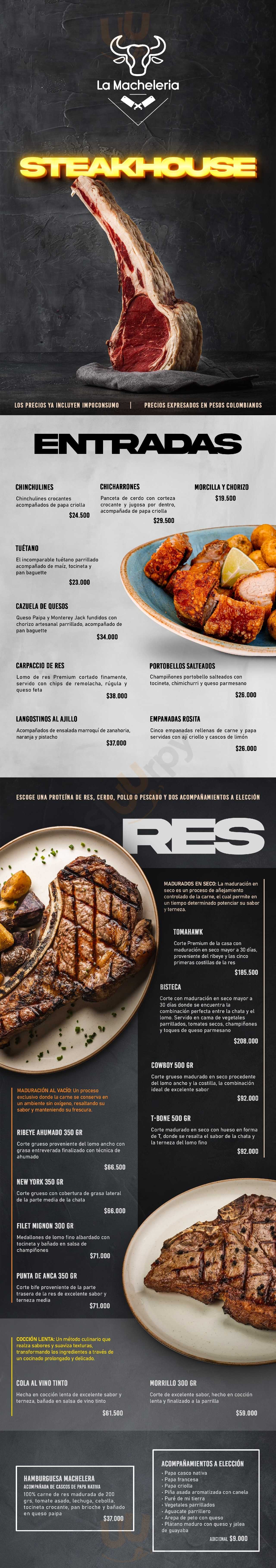 La Macheleria Steakhouse Bogotá Menu - 1