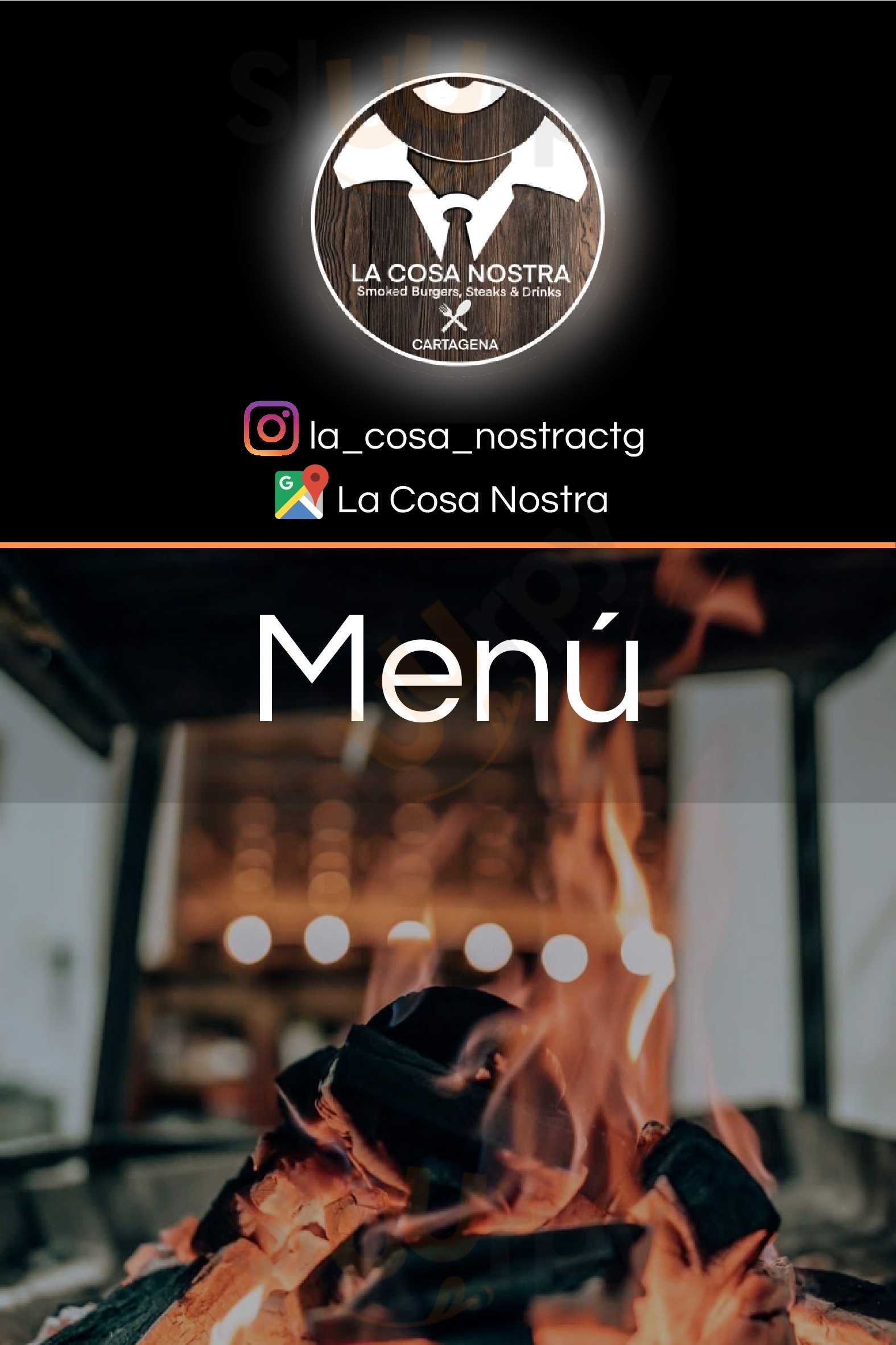 La Cosa Nostra Smoked Burgers Steak & Drinks Cartagena Menu - 1