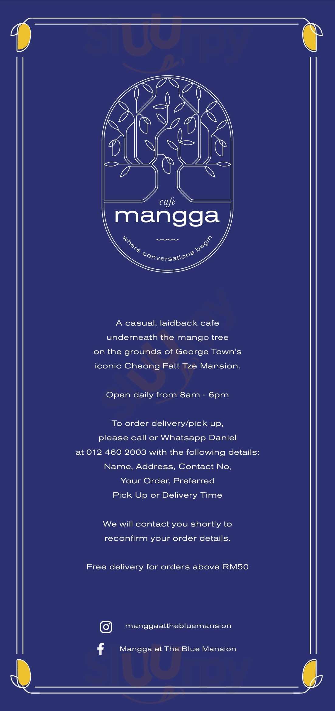 Cafe Mangga George Town Menu - 1