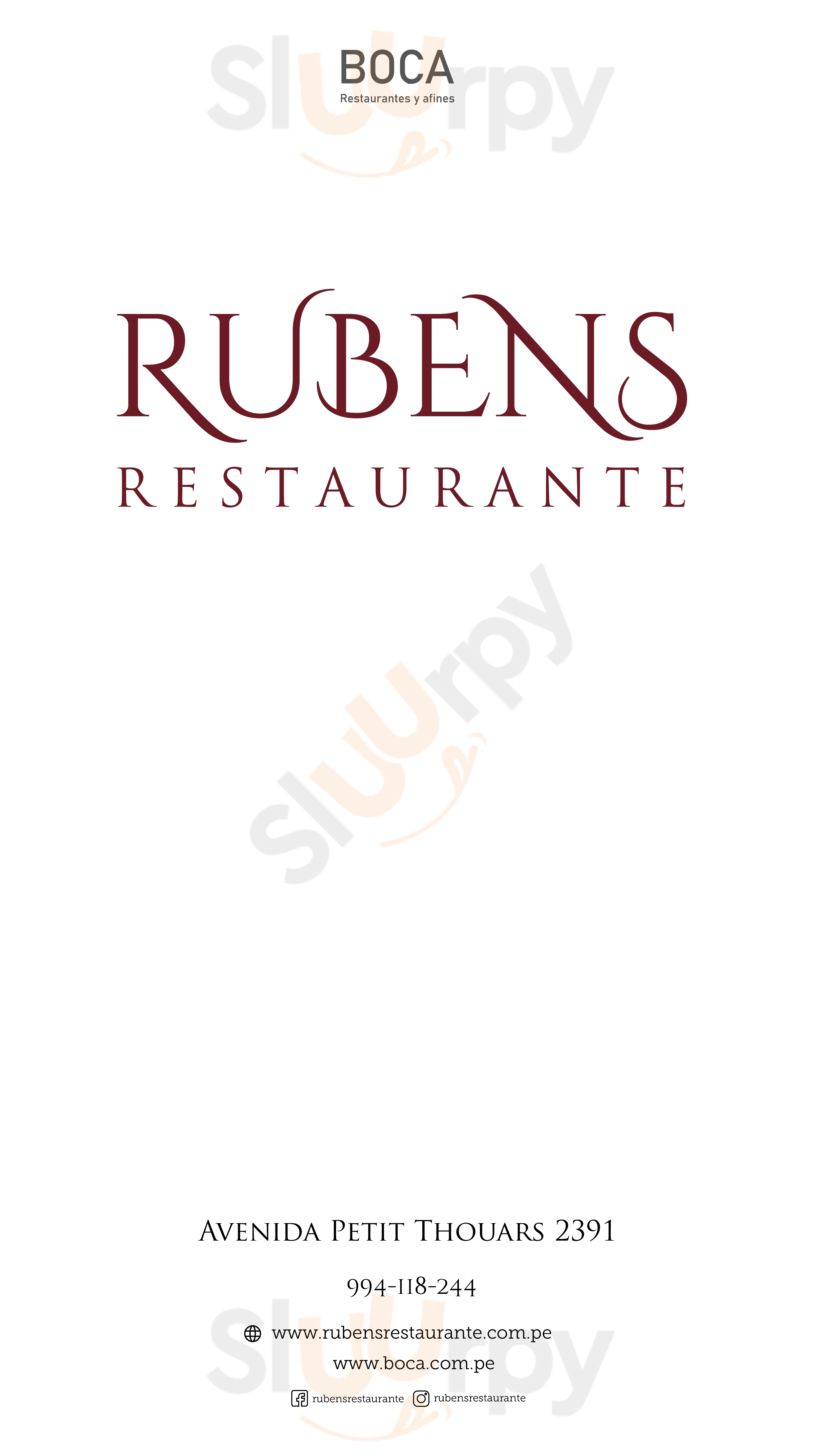 Rubens Restaurante Lima Menu - 1
