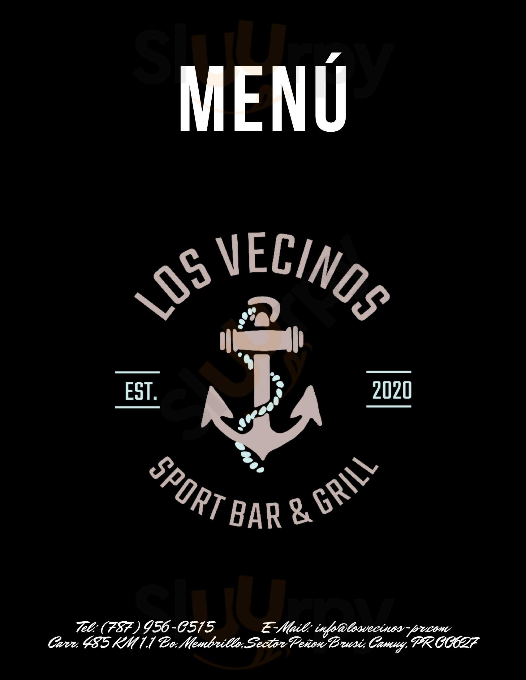Los Vecinos Sport Bar & Grill Camuy Menu - 1