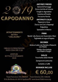 Menu capodanno 2018 2019