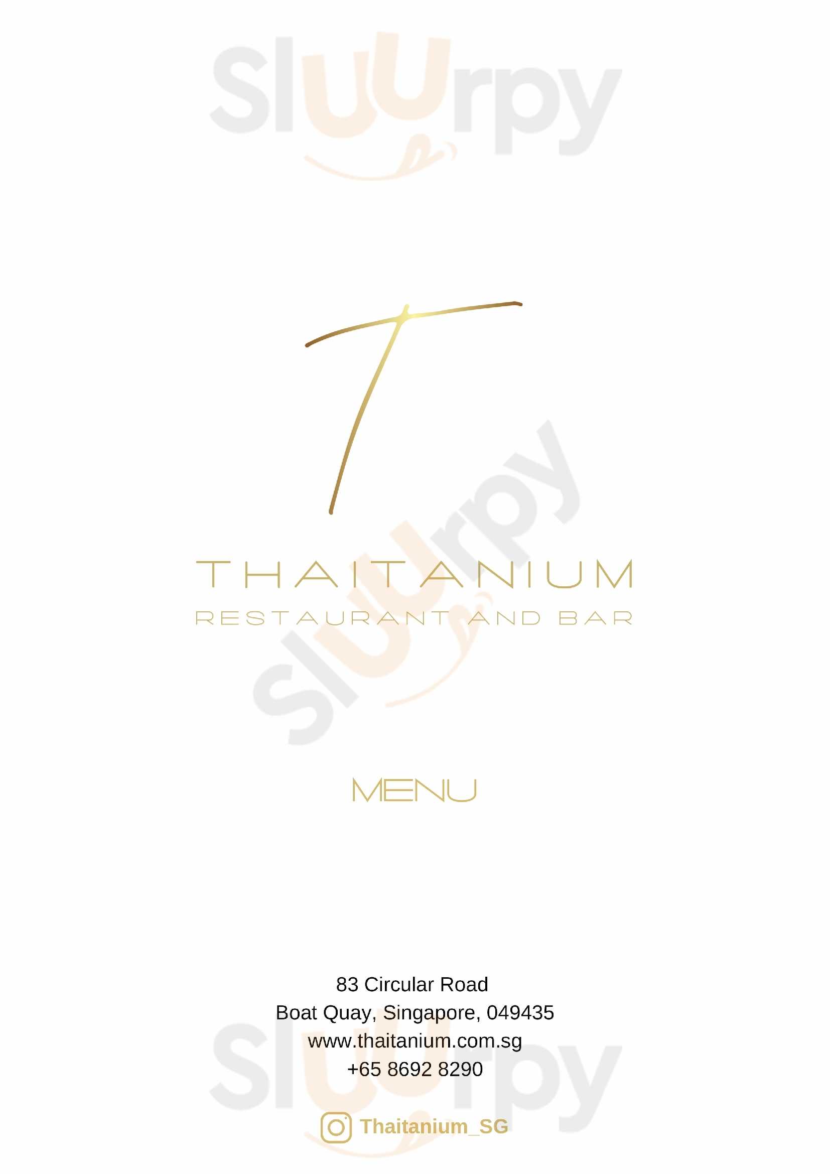 Thaitanium Restaurant And Bar Singapore Menu - 1