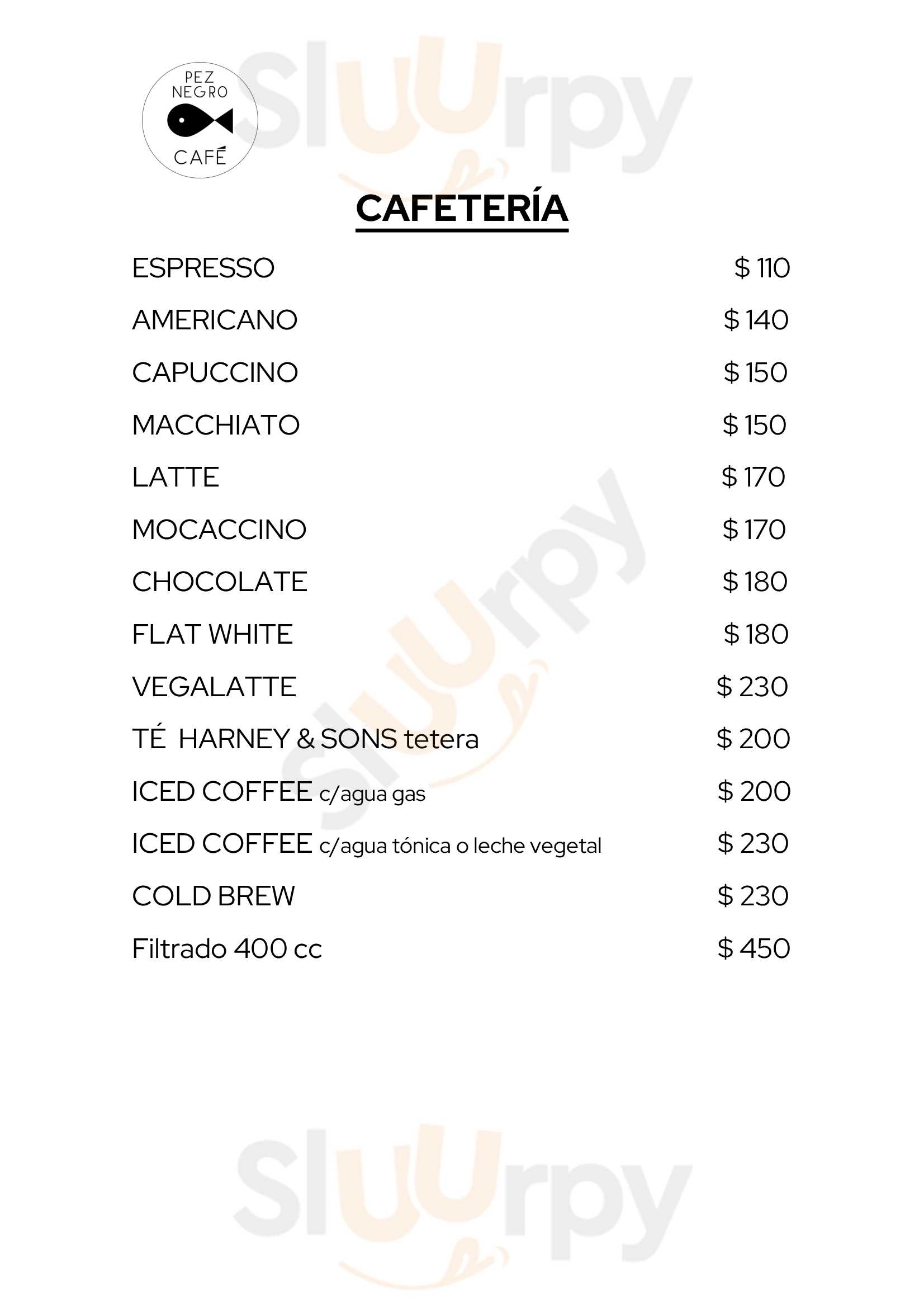 Pez Negro Café La Barra Menu - 1