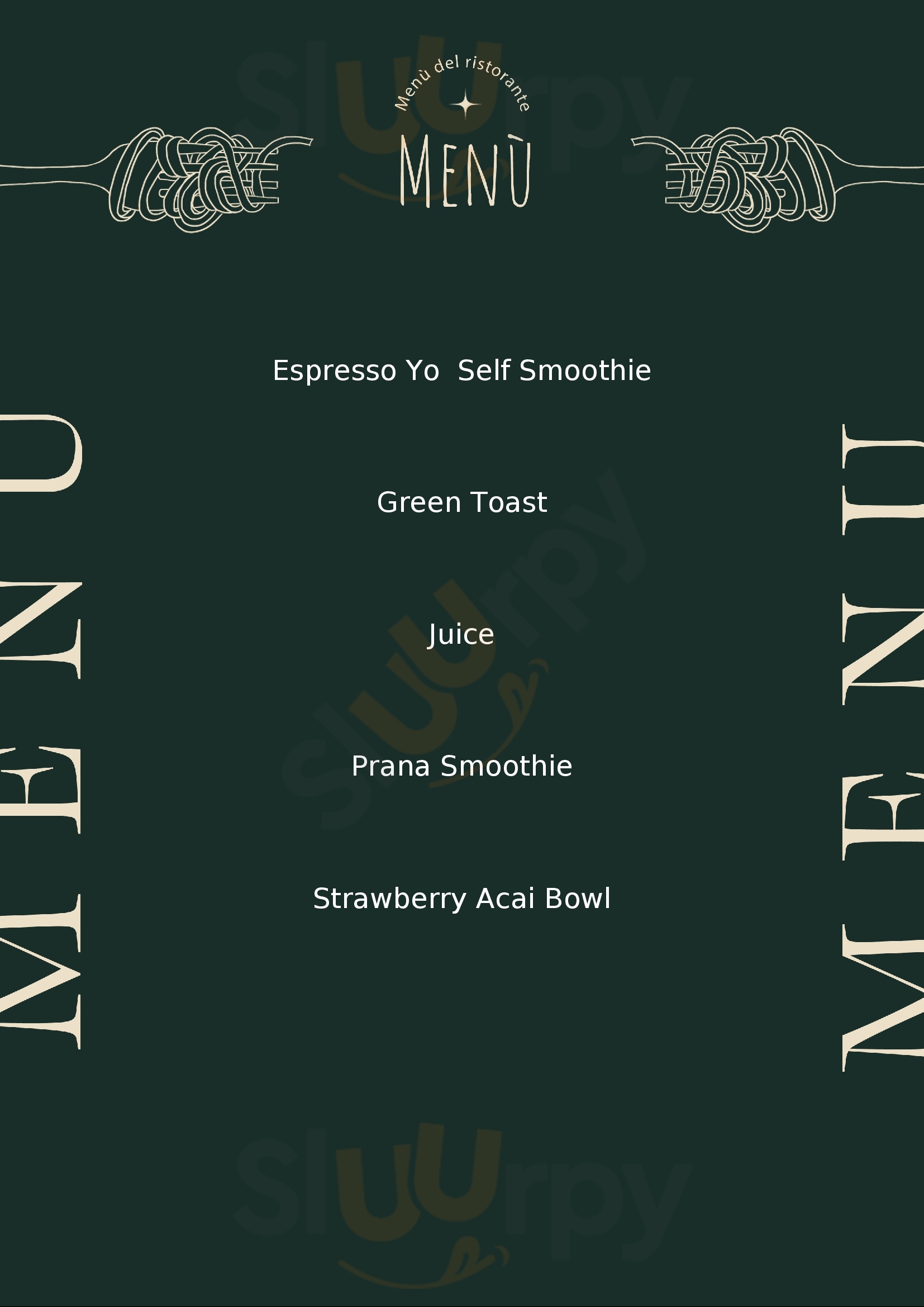 Menu Fuudies - The Juicery