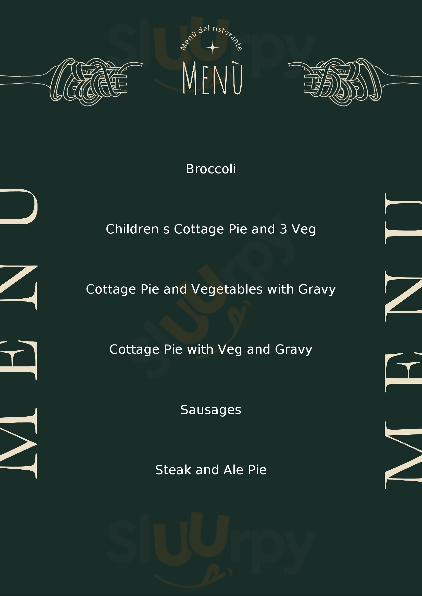 Harpers Derby Menu - 1