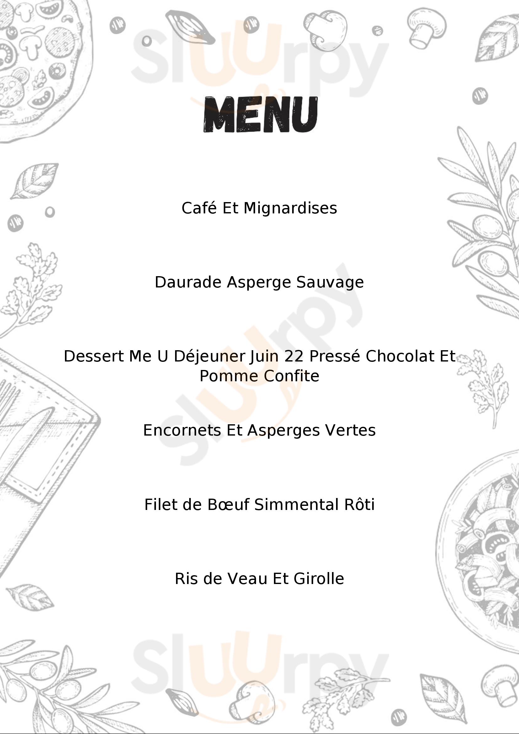 Passionné Restaurant Paris Menu - 1