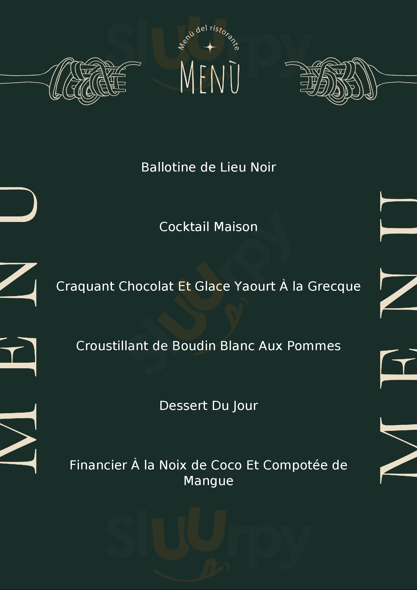 O Saveurs Marines Nevers Menu - 1