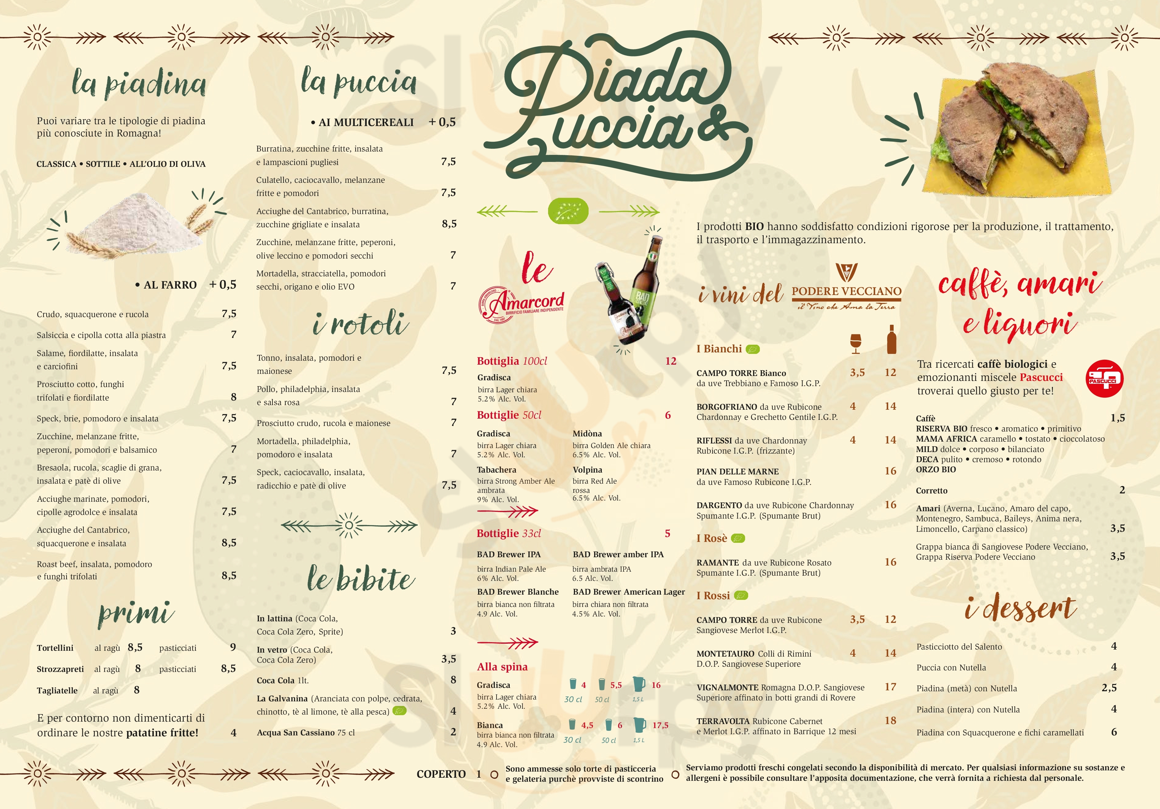 Piada E Puccia Poggio Torriana Menu - 1