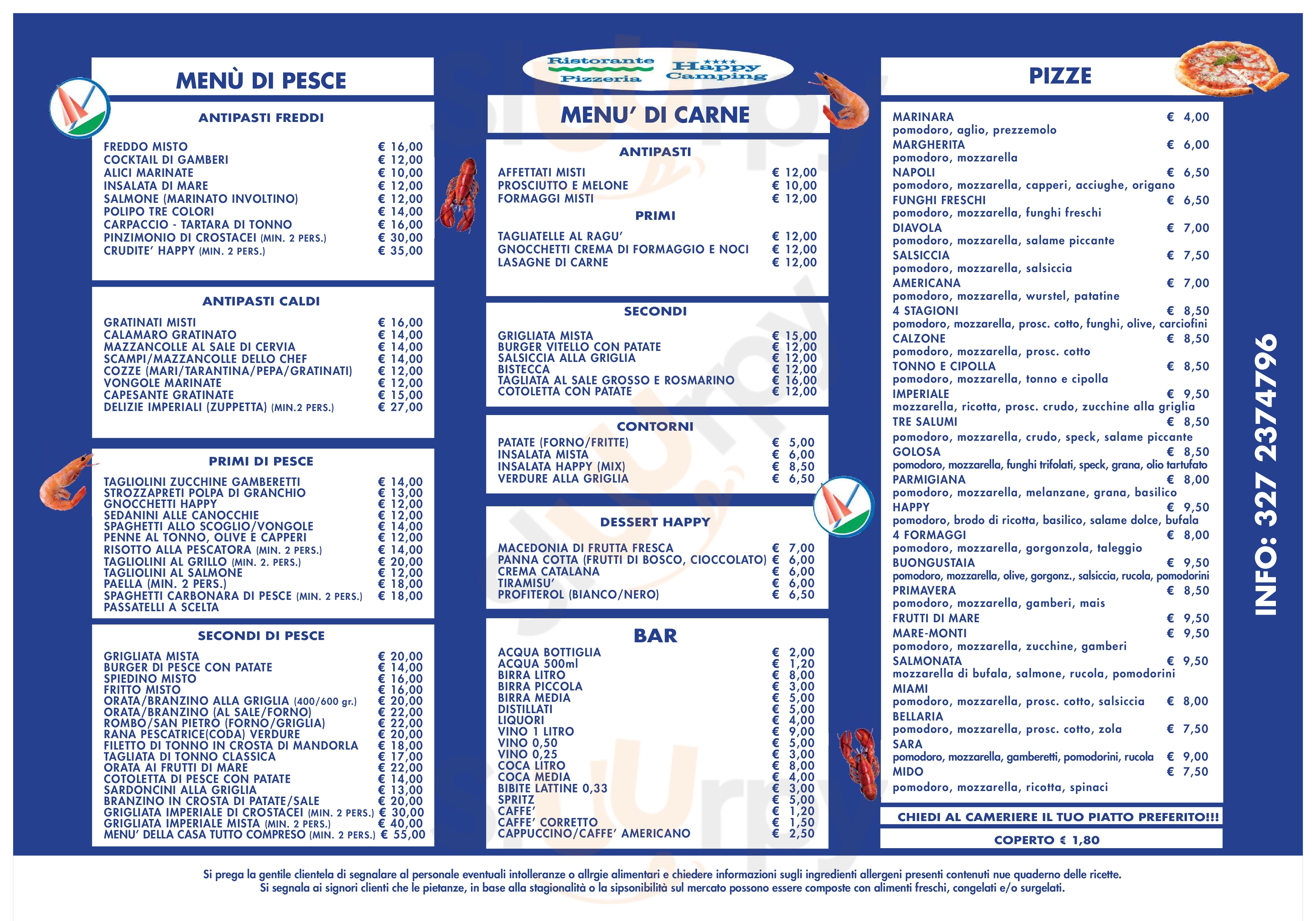 Ristorante Happy Bellaria Menu - 1