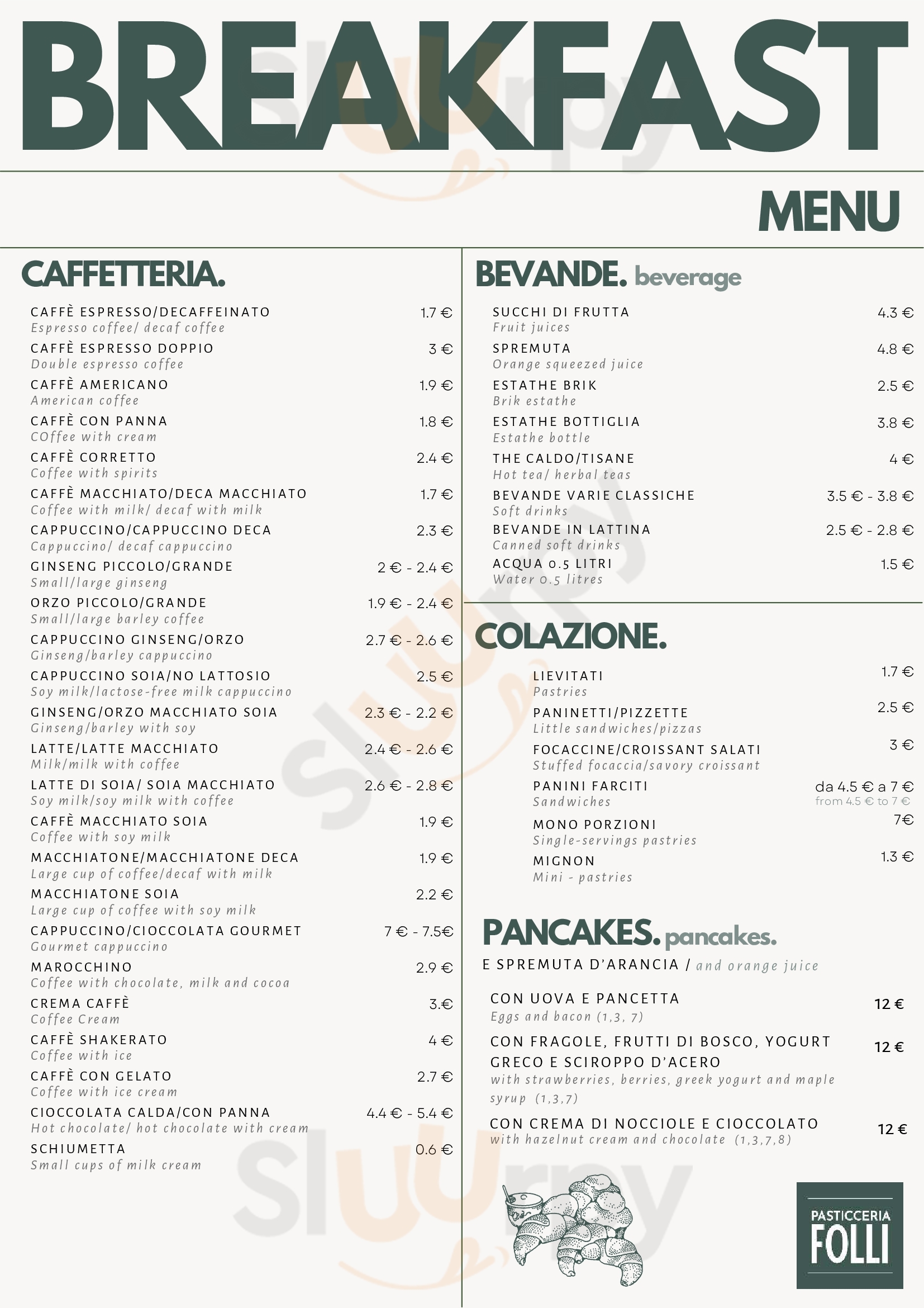 Bar Pasticceria Folli Srl Parma Menu - 1