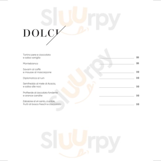 Menu dolci