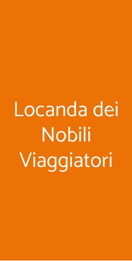 Locanda Dei Nobili Viaggiatori, Cavernago