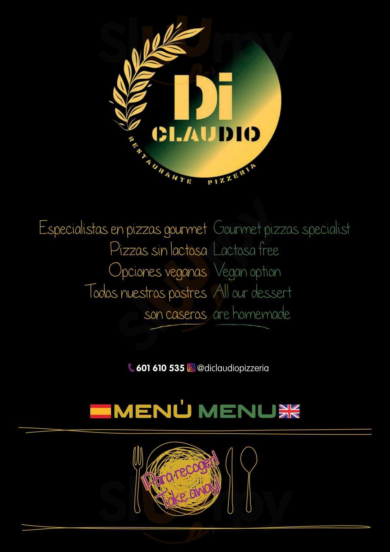 Di Claudio Restaurante Pizzería Torrevieja Menu - 1
