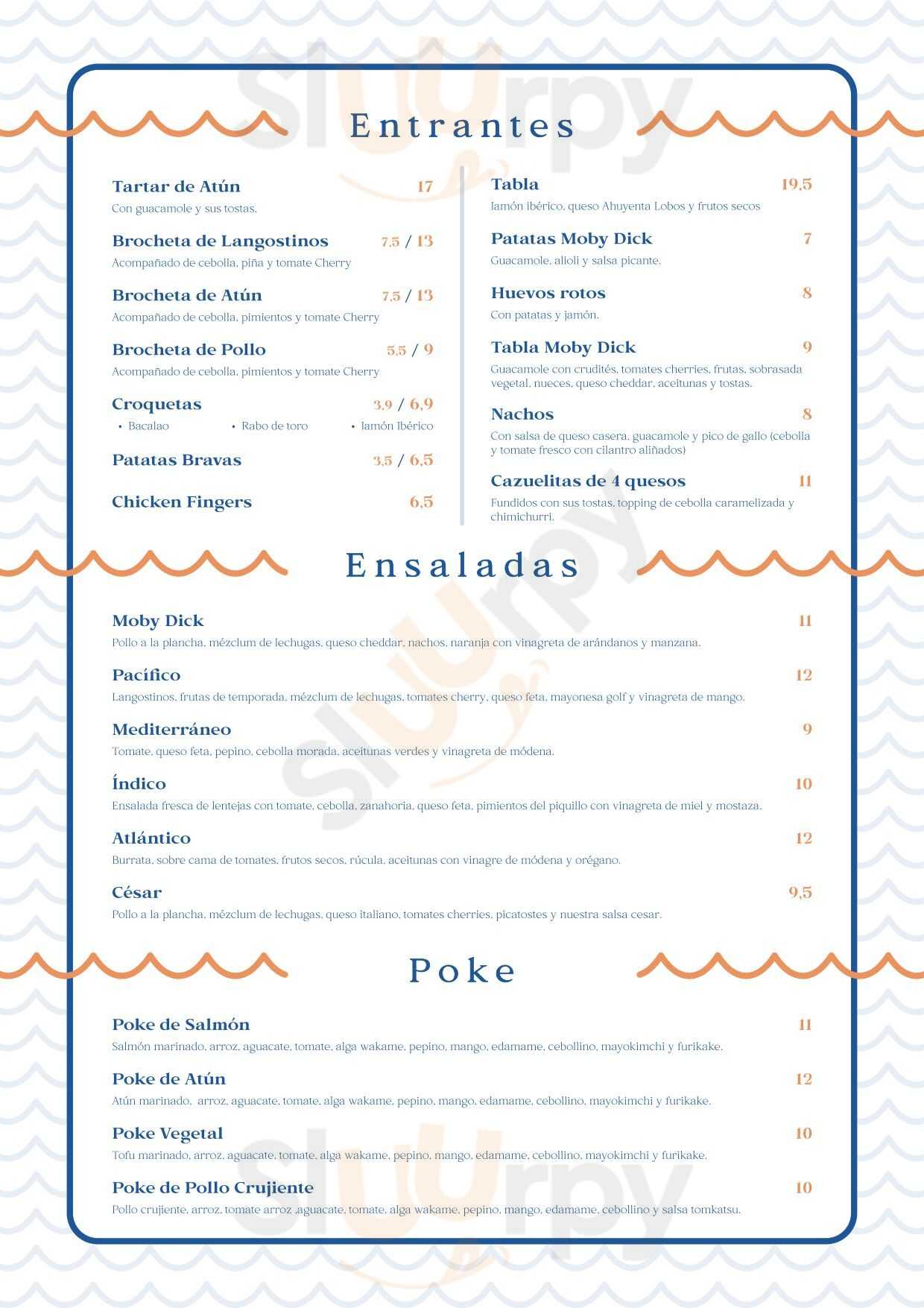 Moby Dick Lounge Beach Málaga Menu - 1