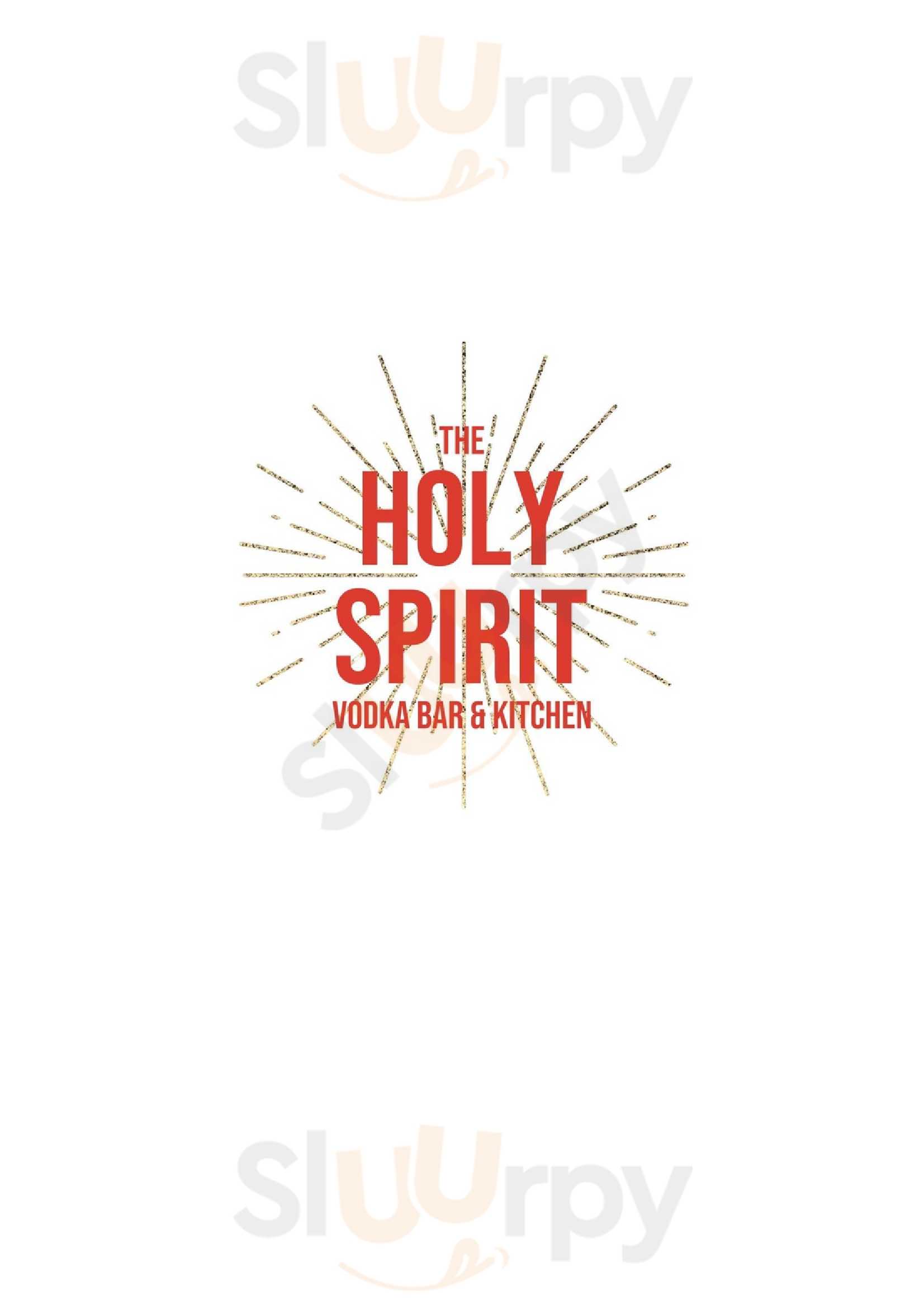 The Holy Spirit Vodka Bar And Restaurant Cape Town Central Menu - 1