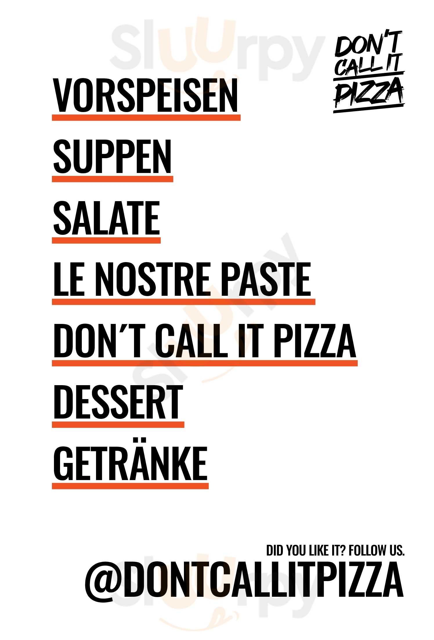 Don't Call It Pizza Wien Menu - 1